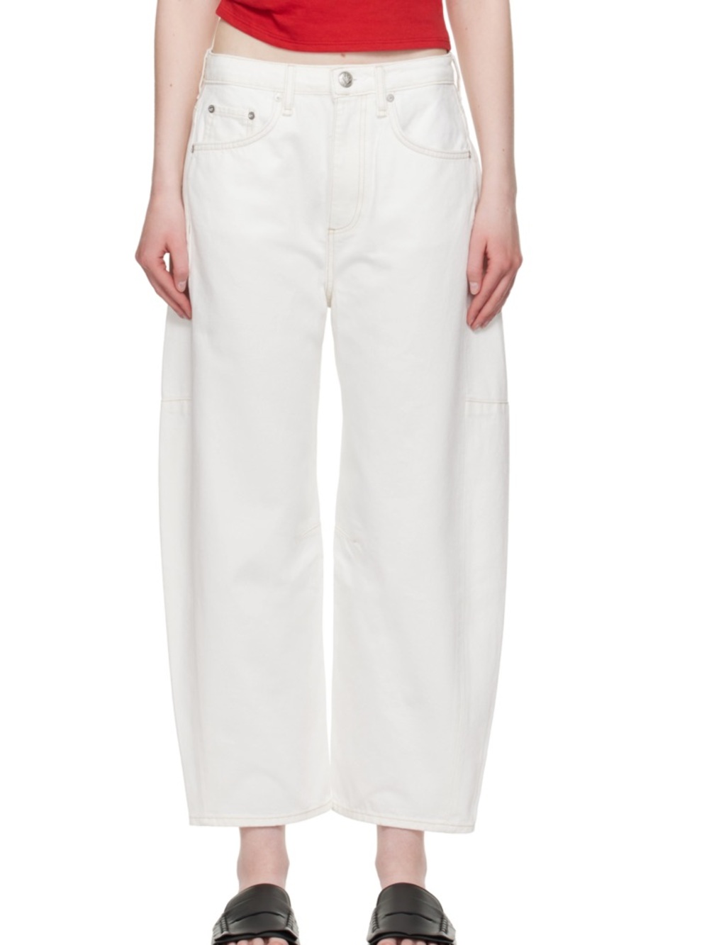 rag & bone White Boyfriend Jeans